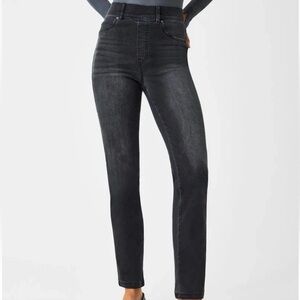 Spanx Women's Ankle Straight Leg Jeans Black Size Medium Style 20355R